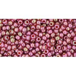 Japanese Toho Seed Beads Tube Round 11/0 Gold-Lustered Wild Berry TR-11-331