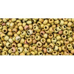 Japanese Toho Seed Beads Tube Round 11/0 Higher-Metallic Frosted Carnival TR-11-513F