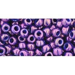 Japanese Toho Seed Beads Tube Round 6/0 Higher-Metallic Grape TR-06-461