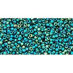 Japanese Toho Seed Beads Tube Round 15/0 Higher-Metallic June Bug TR-15-506