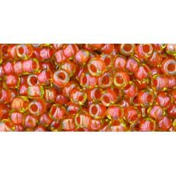 Japanese Toho Seed Beads Tube Round 8/0 Inside-Color Jonquil/Hyacinth-Lined TR-08-303