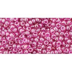 Japanese Toho Seed Beads Tube Round 11/0 Inside-Color Lt Amethyst/Fushcia-Lined TR-11-356