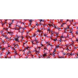 Japanese Toho Seed Beads Tube Round 11/0 Inside-Color Lt Sapphire/Hyacinth-Lined TR-11-304