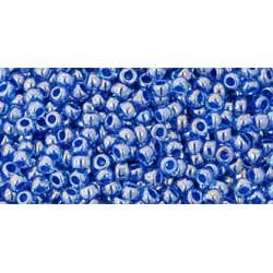 Japanese Toho Seed Beads Tube Round 11/0 Inside-Color Lt Sapphire/Opaque Dk Blue-Lined TR-11-1057