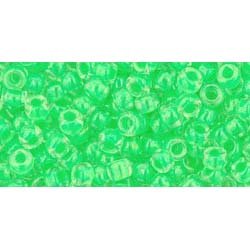 Japanese Toho Seed Beads Tube Round 8/0 Luminous Neon Green TR-08-805