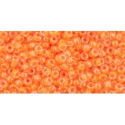 Japanese Toho Seed Beads Tube Round 11/0 Luminous Neon Orange TR-11-802