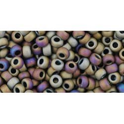 Japanese Toho Seed Beads Tube Round 8/0 Matte-Color Iris - Brown TR-08-614