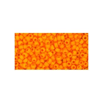 Japanese Toho Seed Beads Tube Round 11/0 Opaque-Frosted Cantelope TR-11-42DF
