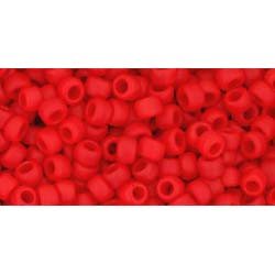 Japanese Toho Seed Beads Tube Round 8/0 Opaque-Frosted Cherry TR-08-45AF