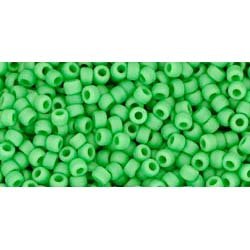 Japanese Toho Seed Beads Tube Round 11/0 Opaque-Frosted Mint Green TR-11-47F