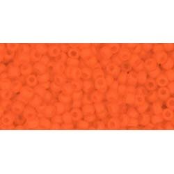Japanese Toho Seed Beads Tube Round 11/0 Opaque-Frosted Sunset Orange TR-11-50F