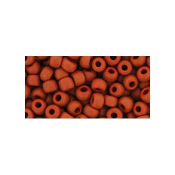 Japanese Toho Seed Beads Tube Round 6/0 Opaque-Frosted Terra Cotta TR-06-46LF