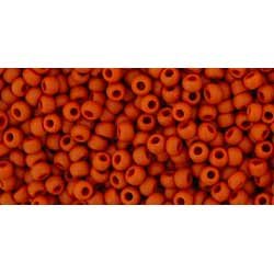 Japanese Toho Seed Beads Tube Round 11/0 Opaque-Frosted Terra Cotta TR-11-46LF