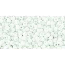 Japanese Toho Seed Beads Tube Round 15/0 Opaque-Frosted White TR-15-41F