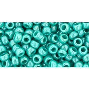 Japanese Toho Seed Beads Tube Round 8/0 Opaque-Lustered Turquoise TR-08-132
