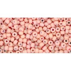 Japanese Toho Seed Beads Tube Round 11/0 Opaque-Pastel-Frosted Shrimp TR-11-764