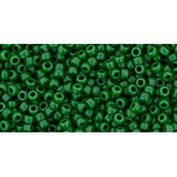 Japanese Toho Seed Beads Tube Round 15/0 Opaque Pine Green TR-15-47H