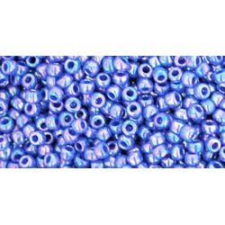 Japanese Toho Seed Beads Tube Round 11/0 Opaque-Rainbow Navy Blue TR-11-408