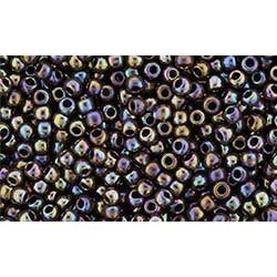 Japanese Toho Seed Beads Tube Round 11/0 Opaque-Rainbow Oxblood TR-11-406