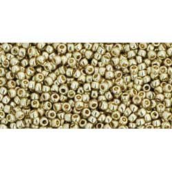 Japanese Toho Seed Beads Tube Round 15/0 PermaFinish - Galvanized Aluminum TR-15-PF558