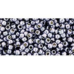Japanese Toho Seed Beads Tube Round 11/0 PermaFinish - Galvanized Gun Metal Gray TR-11-PF568