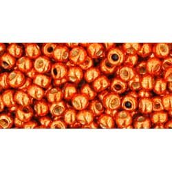 Japanese Toho Seed Beads Tube Round 8/0 PermaFinish - Galvanized Saffron TR-08-PF562