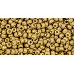 Japanese Toho Seed Beads Tube Round 11/0 PermaFinish - Matte Galvanized Golden Fleece TR-11-PF592F