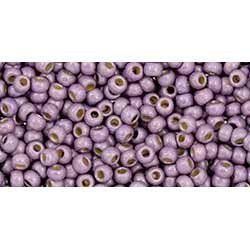Japanese Toho Seed Beads Tube Round 11/0 PermaFinish - Matte Galvanized Pale Lilac TR-11-PF579F