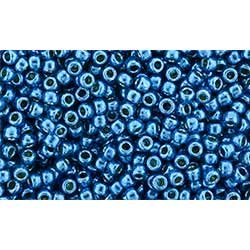 Japanese Toho Seed Beads Tube Round 11/0 Permafinish - Galvanized Turkish Blue TR-11-PF584