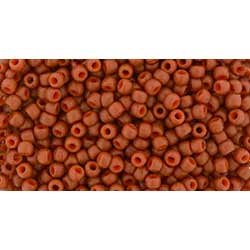 Japanese Toho Seed Beads Tube Round 11/0 Semi Glazed - Burnt Orange TR-11-2610F