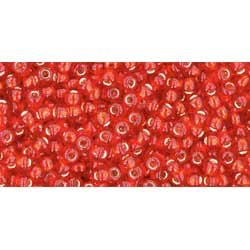 Japanese Toho Seed Beads Tube Round 11/0 Silver-Lined Siam Ruby TR-11-25B