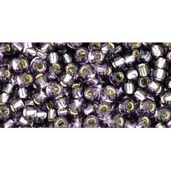 Japanese Toho Seed Beads Tube Round 8/0 Silver-Lined Tanzanite TR-08-39