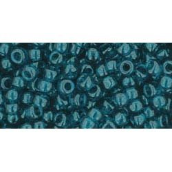 Japanese Toho Seed Beads Tube Round 8/0 Transparent Capri Blue TR-08-7BD