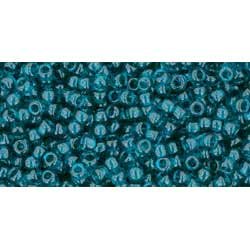 Japanese Toho Seed Beads Tube Round 11/0 Transparent Capri Blue TR-11-7BD