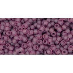 Japanese Toho Seed Beads Tube Round 11/0 Transparent-Frosted Med Amethyst TR-11-6BF