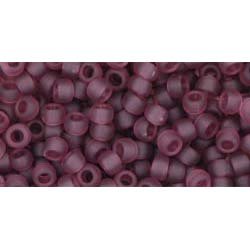 Japanese Toho Seed Beads Tube Round 8/0 Transparent-Frosted Med Amethyst TR-08-6BF