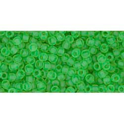 Japanese Toho Seed Beads Tube Round 11/0 Transparent-Frosted Peridot TR-11-7F