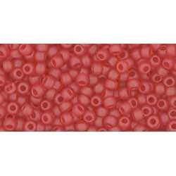Japanese Toho Seed Beads Tube Round 11/0 Transparent-Frosted Ruby TR-11-5CF