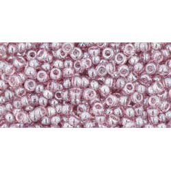 Japanese Toho Seed Beads Tube Round 11/0 Transparent-Lustered Lt Amethyst