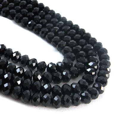 Imperial Crystal Bead Rondelle 8x10mm (65) Black