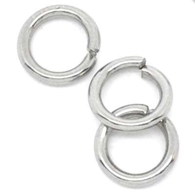 Jump Rings Stainless Steel 15x2mm (50) Original Colour
