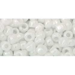 Japanese Toho Seed Beads Tube Round 6/0 Opaque-Lustered White TR-06-121