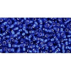 Japanese Toho Seed Beads Tube Round 11/0 Silver-Lined Cobalt TR-11-28