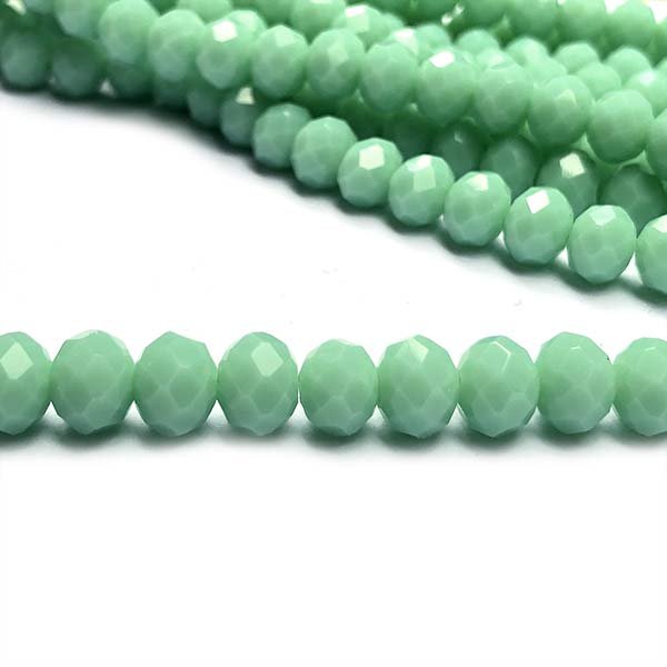 Imperial Crystal Bead Rondelle 4x6mm (95) Opaque Turquoise Green Light