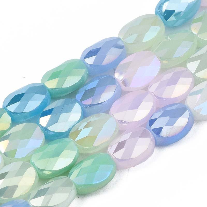 Imperial Crystal Bead Oval Facetted Small 8x6mm (34) Mix 02 Pastal