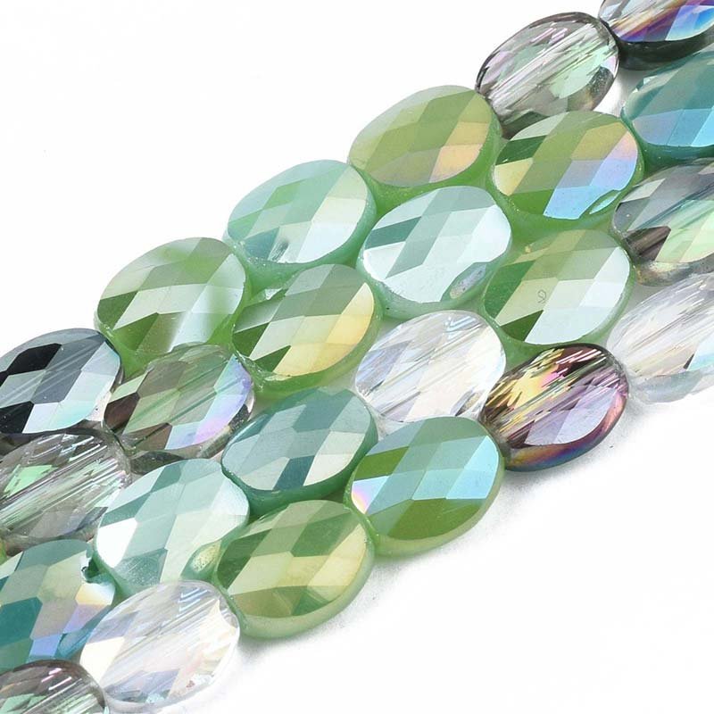 Imperial Crystal Bead Oval Facetted Small 8x6mm (34) Mix 03 Green