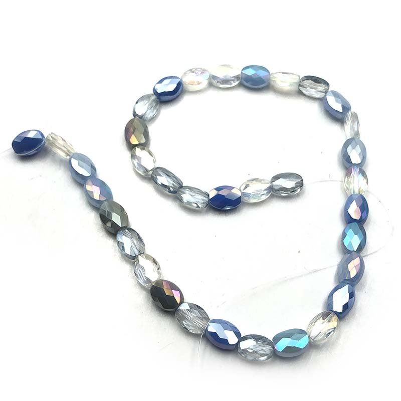 Imperial Crystal Bead Oval Facetted Small 8x6mm (34) Mix 04 Blue