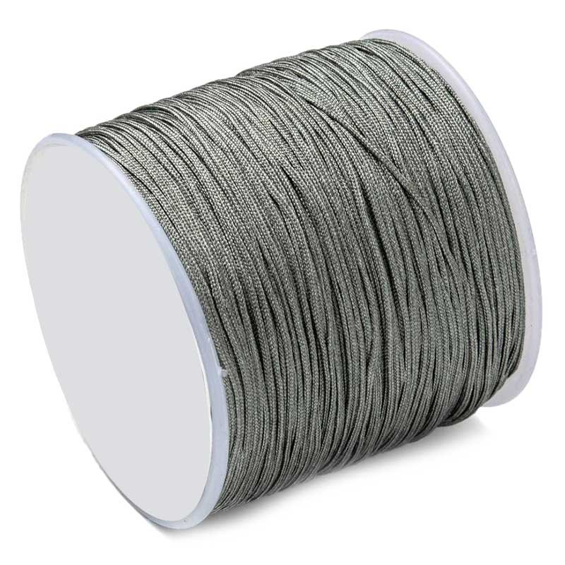 Beads Online Australia > Nylon Cord > Nylon Cord 0.8mm - Roll 100 Metres -  Grey Dark